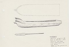 158 Guatemala - cayucos - piroga con alte tavole di fiancata e base monossile-Lago Atitlam-Tribu' Cakehiquels